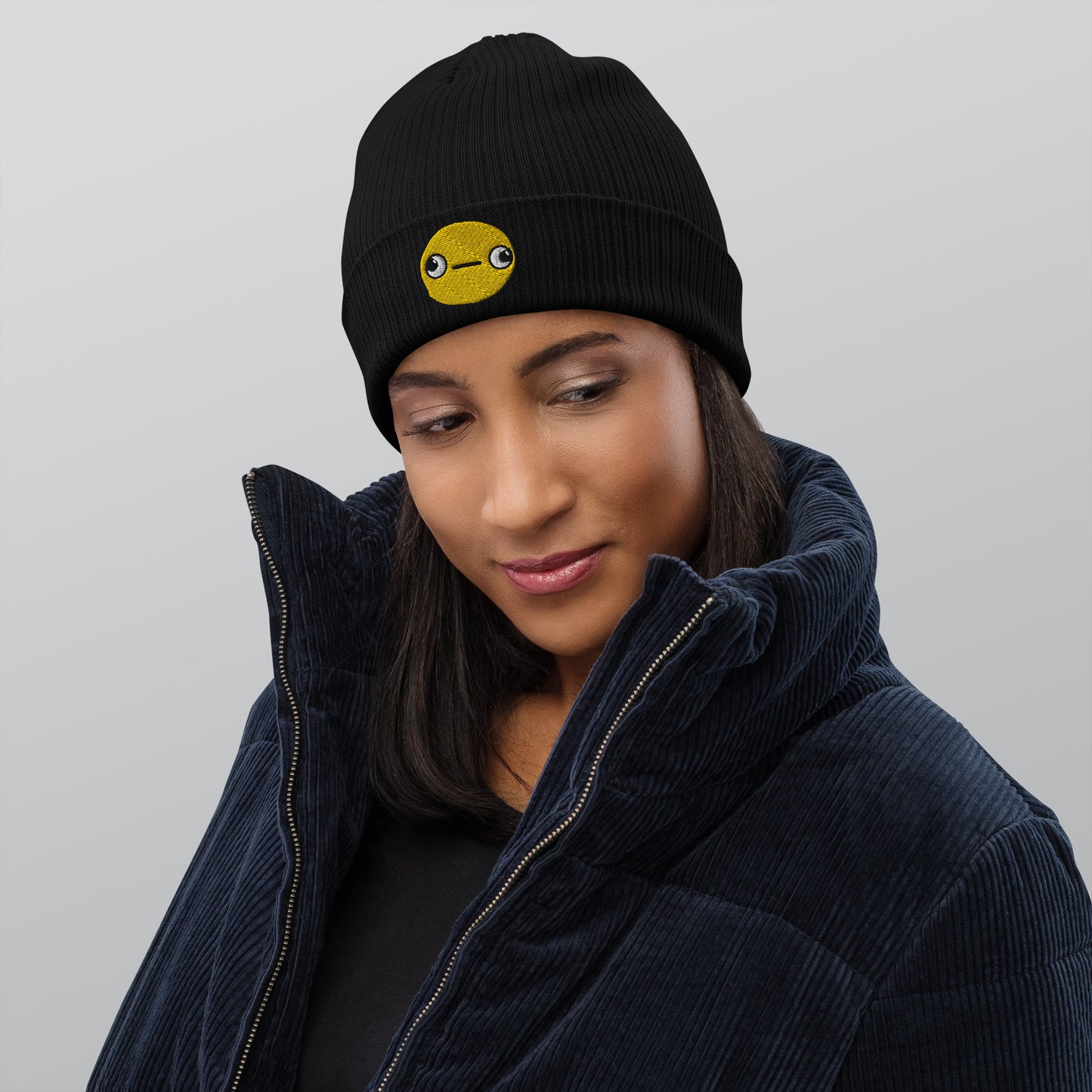 MrPanface Organic ribbed beanie